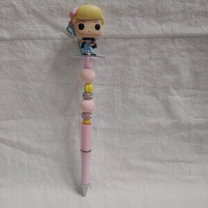 Funko Pop Mini- Bo Peep- Handmade Beaded Pen